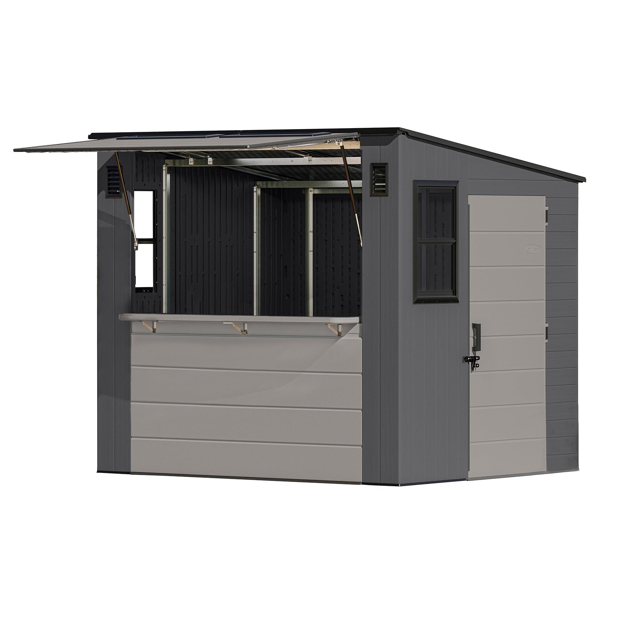 8' x 7' Cabana Entertainment Storage Shed with Bar Top