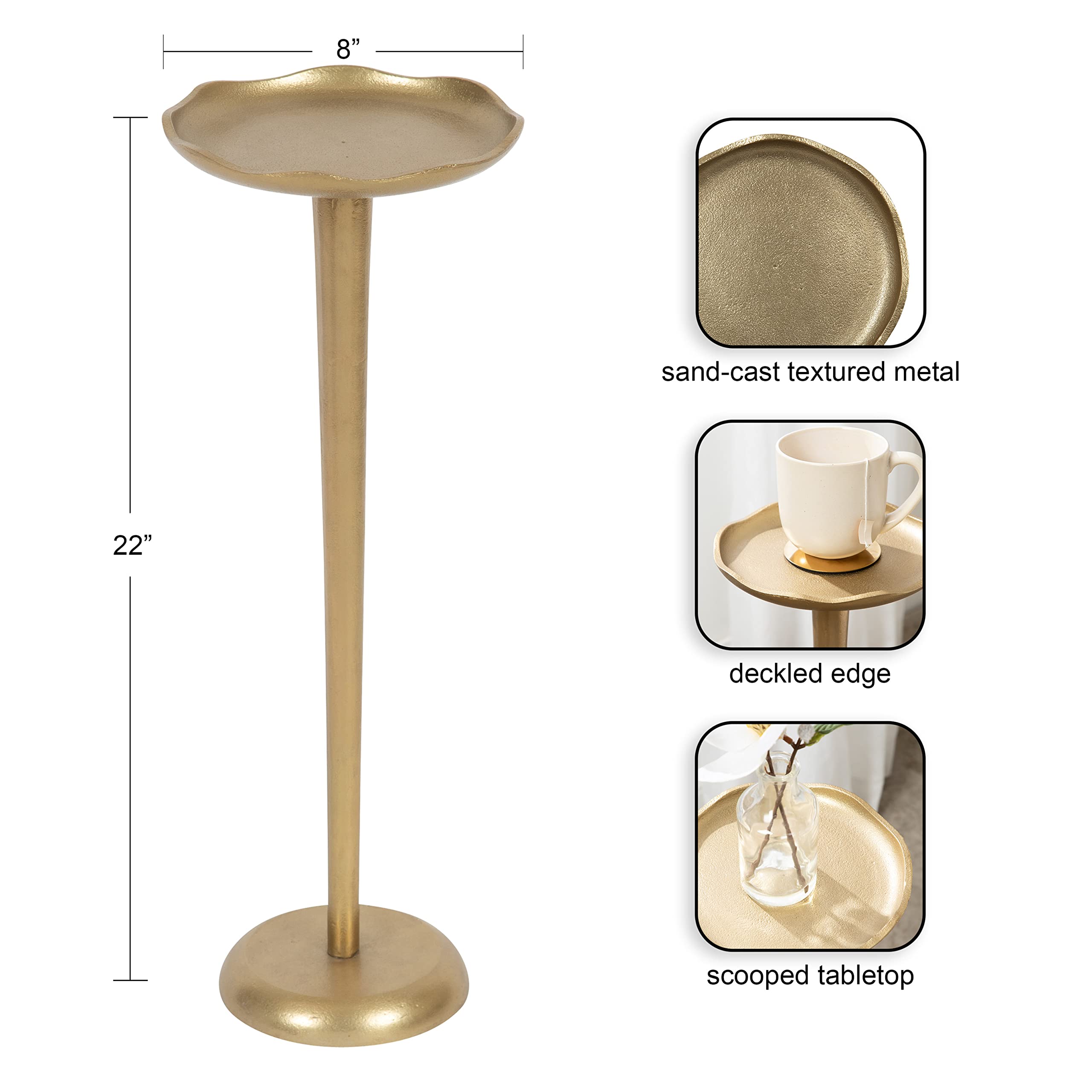 Alessia Modern Decorative Metal Drink Table