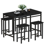 5-Piece Counter Height Dining Bar Table Set for 4