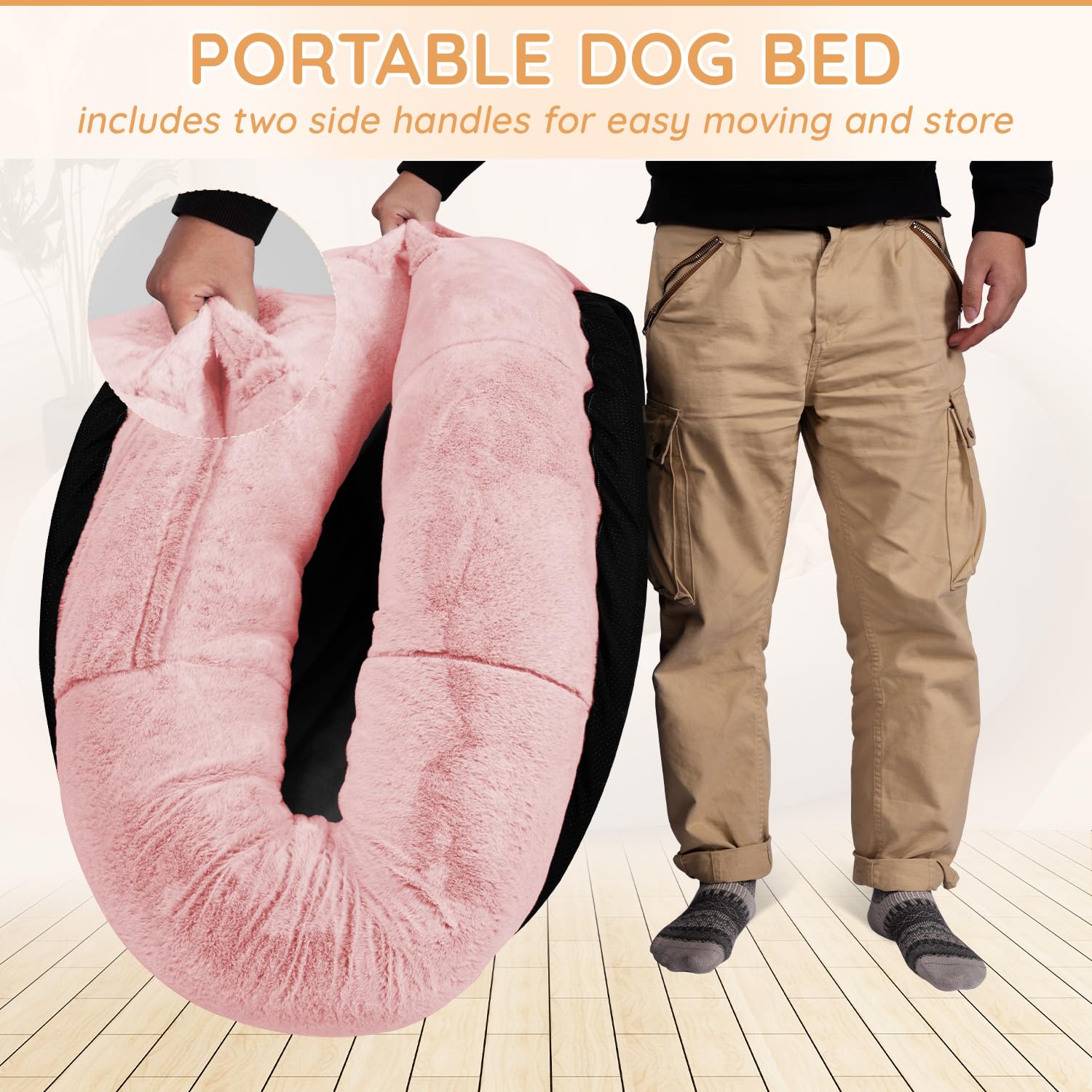 Human Sized Dog Bed for Adults and Pets