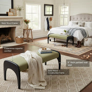Extra Long 51-Inch Upholstered Storage Bench