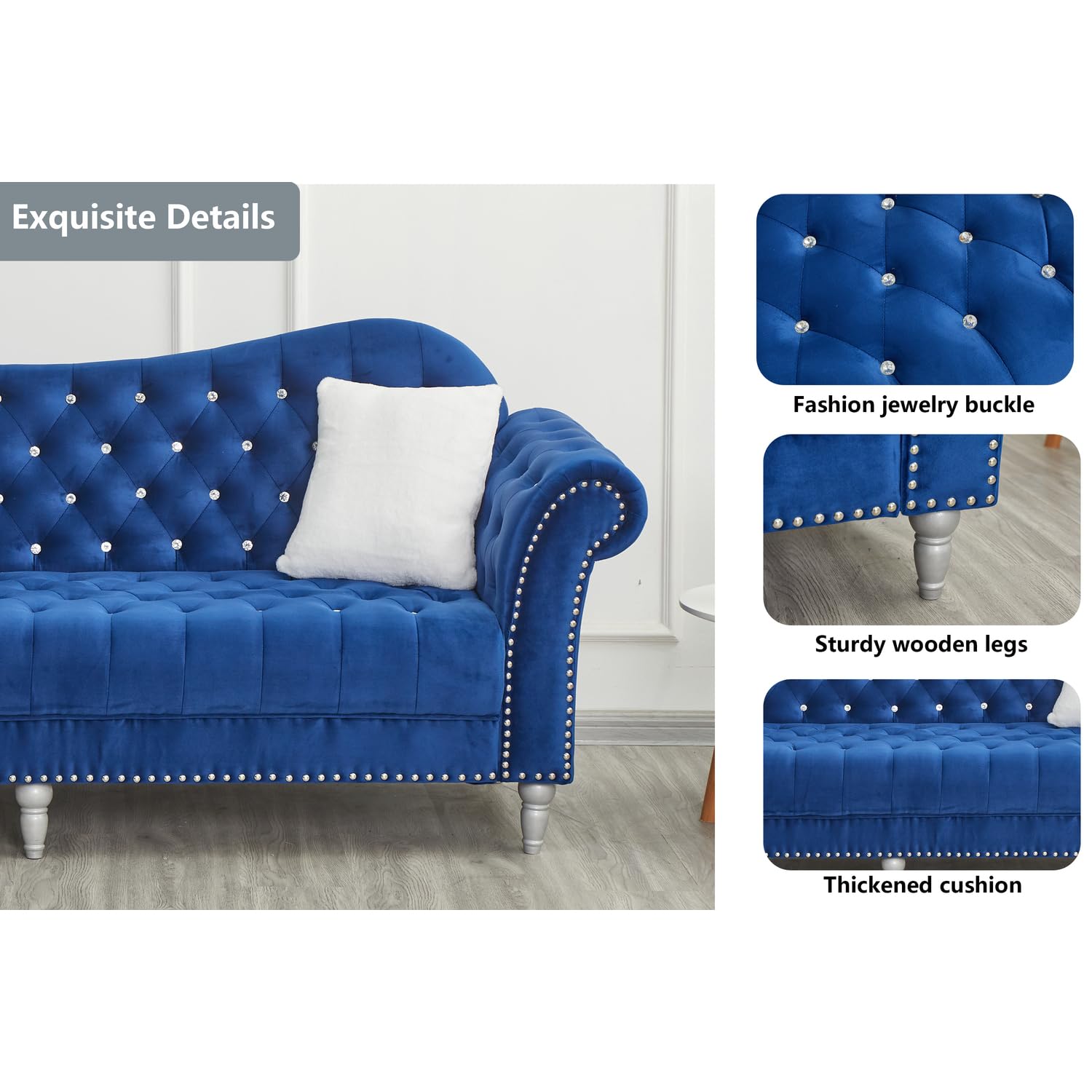Modern 2-Piece Tufted Sofa Set with Loveseat