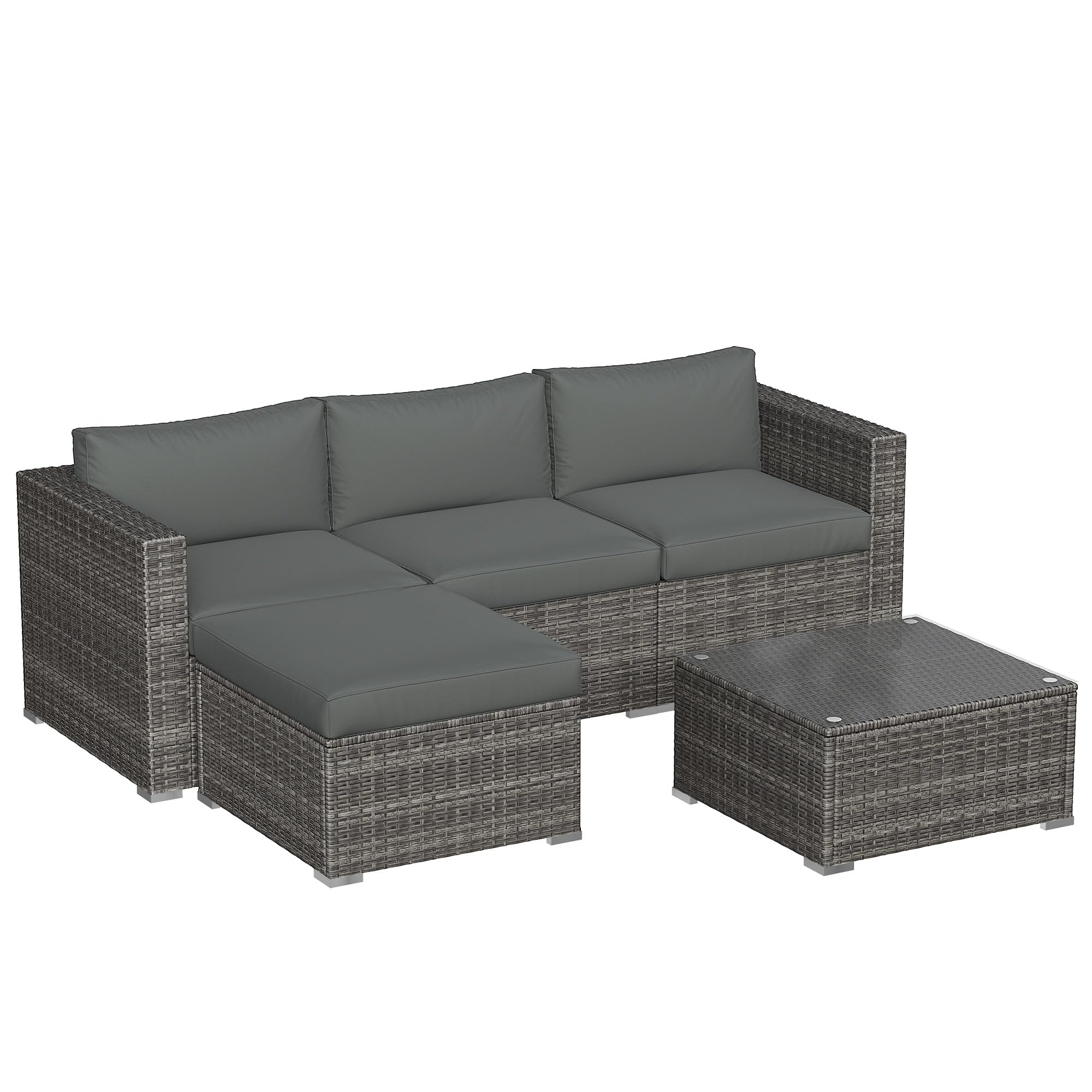 5-Piece Outdoor Patio Sectional Set