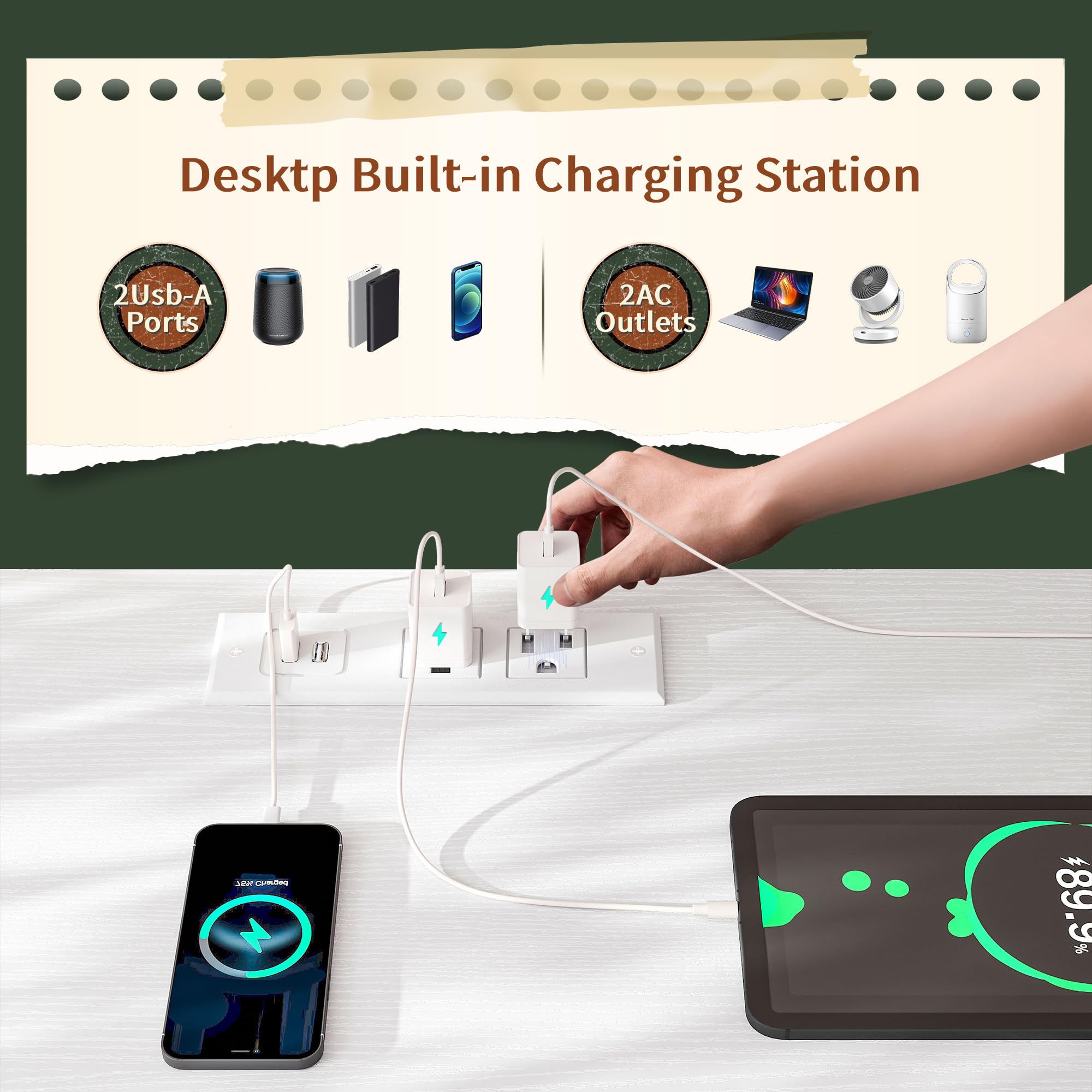 13-Drawer Dresser with LED Lighting and Charging Ports