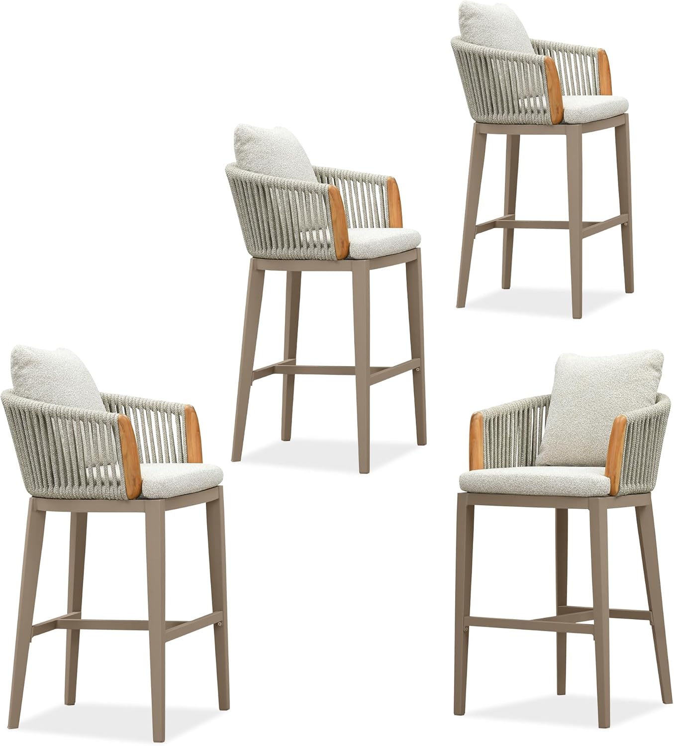 Outdoor Counter Height Bar Stools with Cushions