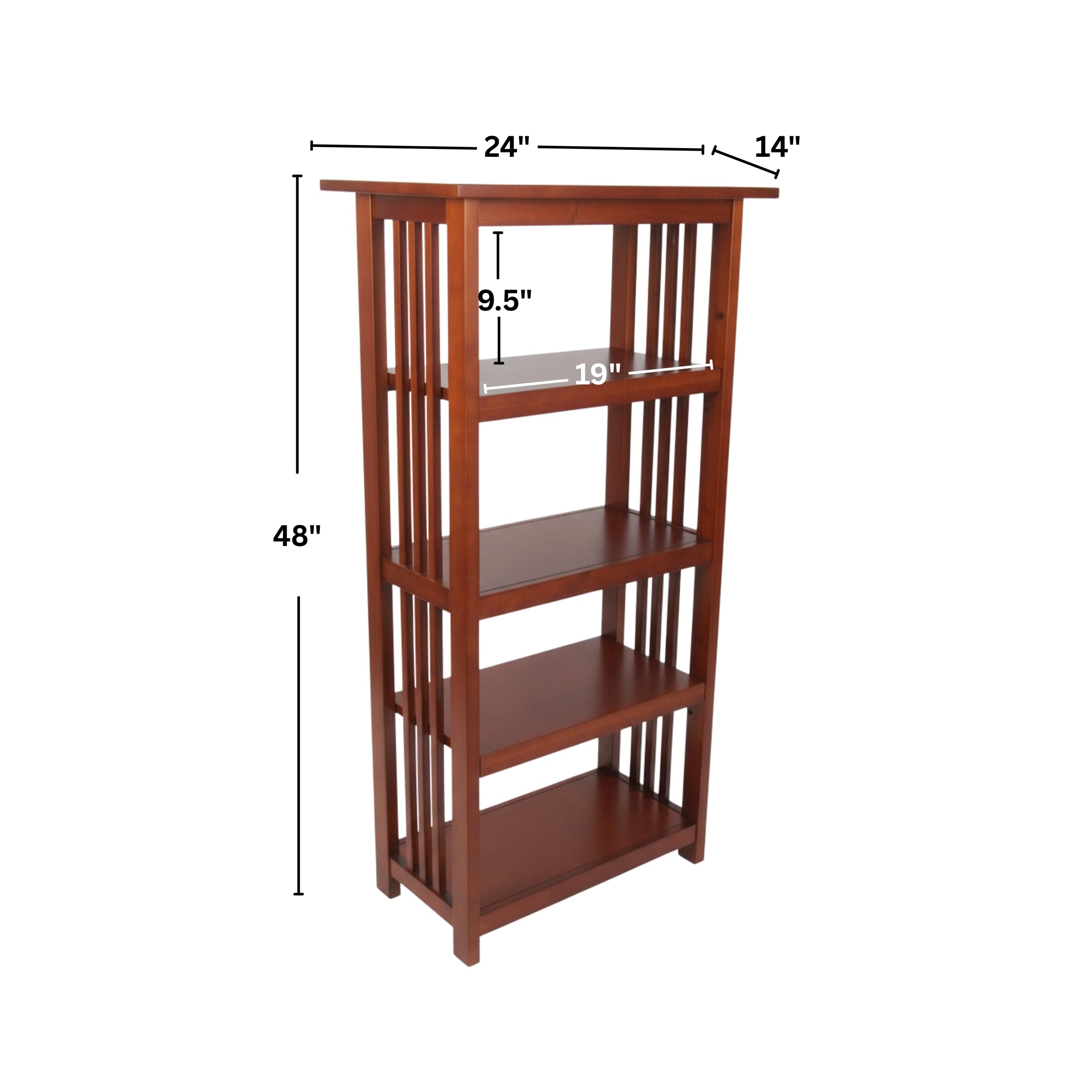 Mission 48-Inch Cherry Bookcase