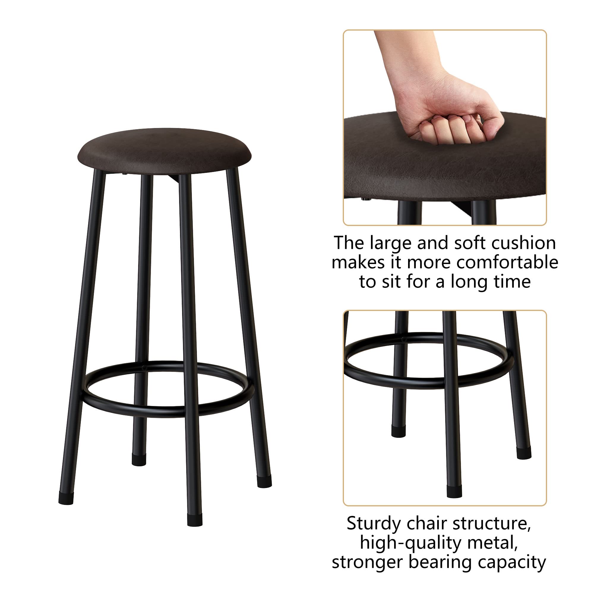 3-Piece Counter Height Pub Set with Storage