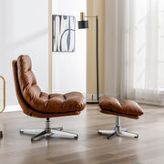 Swivel Accent Chair with Ottoman