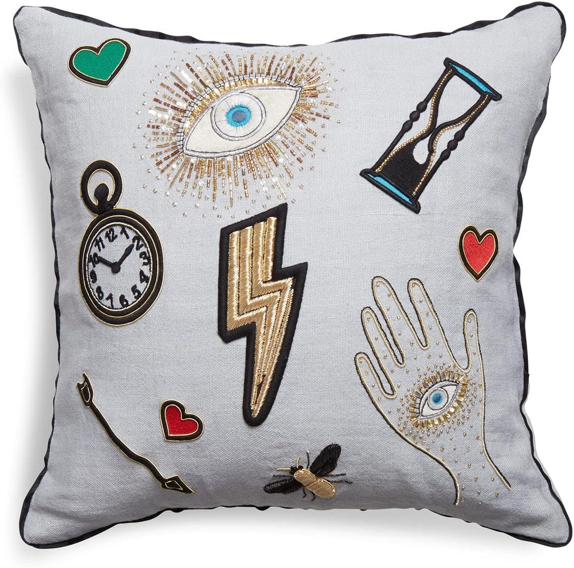 Bijoux Scatter Embroidered Throw Pillow