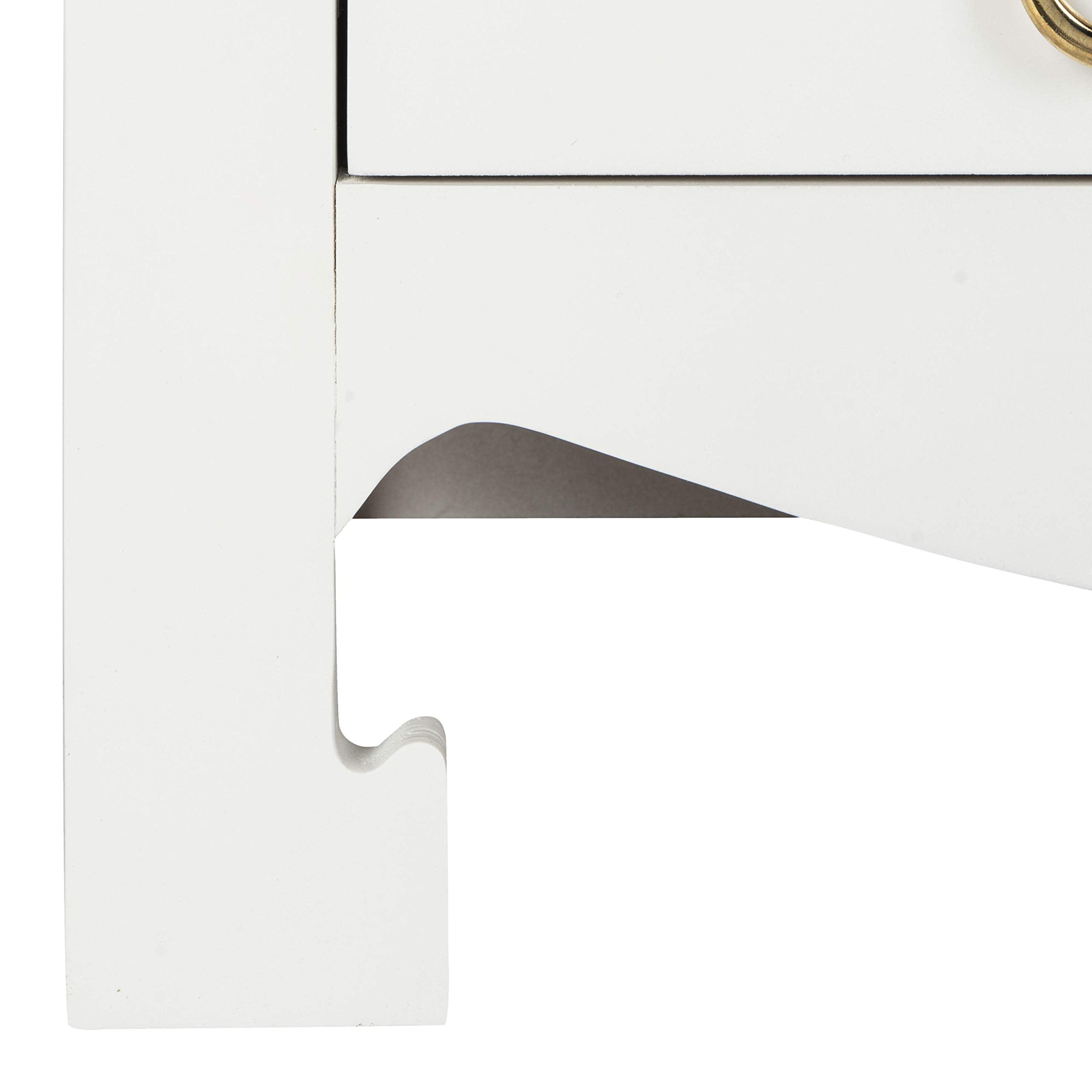 3-Drawer Chest White Gold