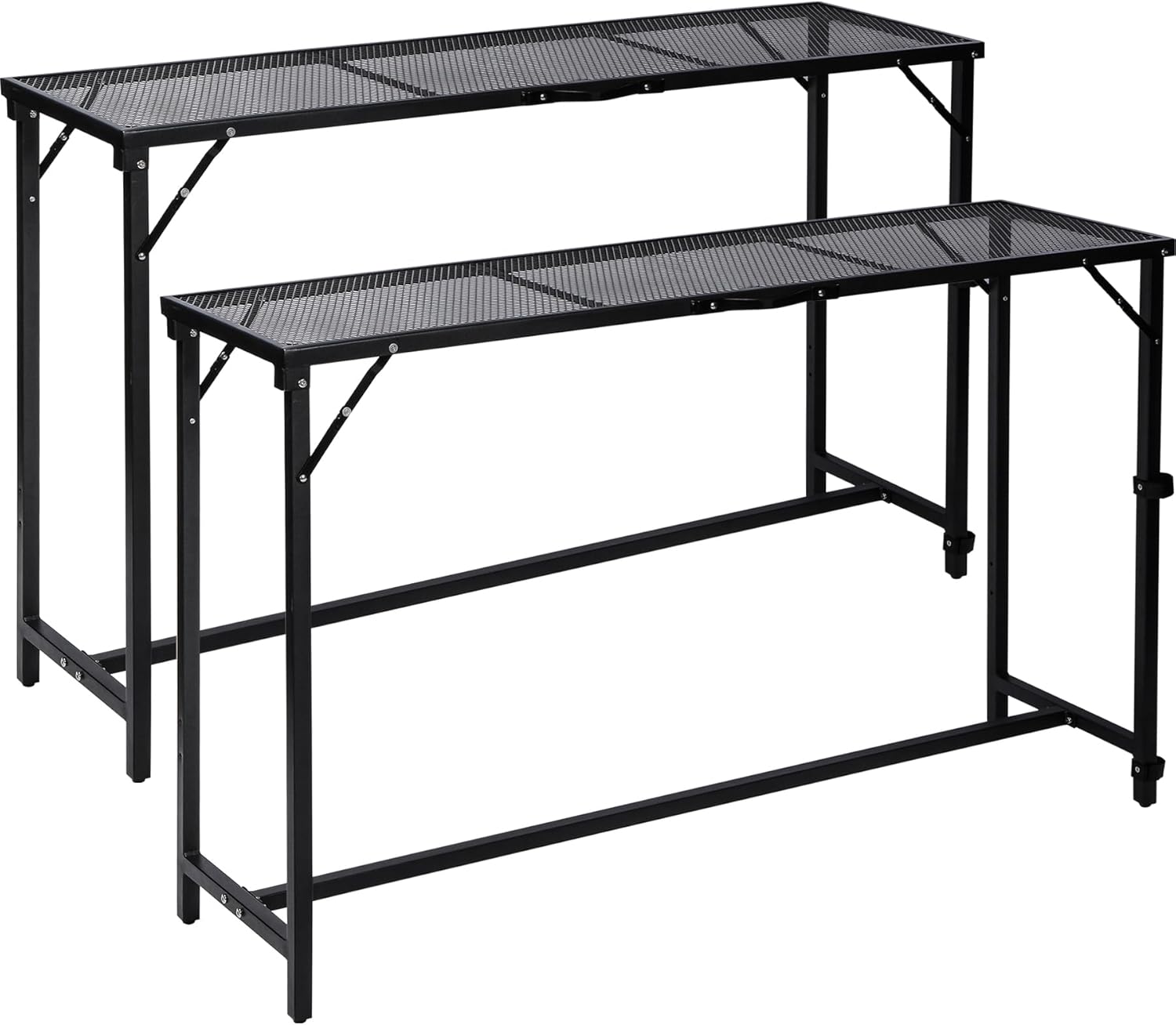 39 Inch Folding Outdoor Bar Table with Waterproof Mesh Top