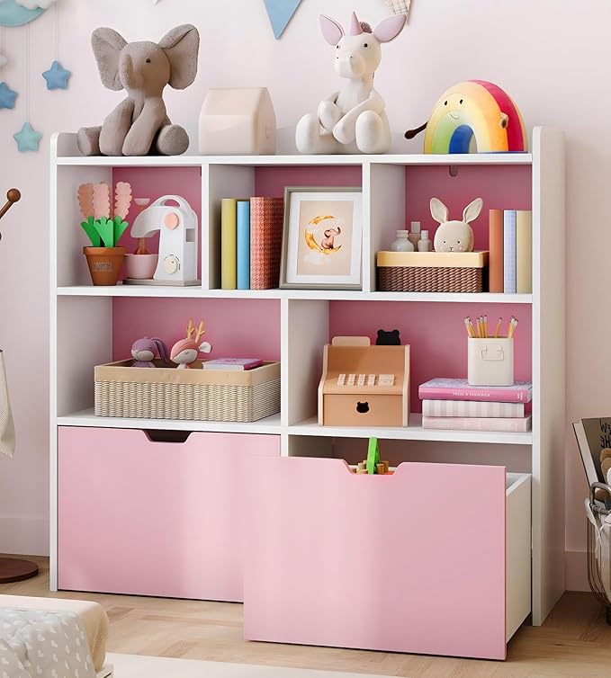 Toy Storage Organizer with Movable Drawers