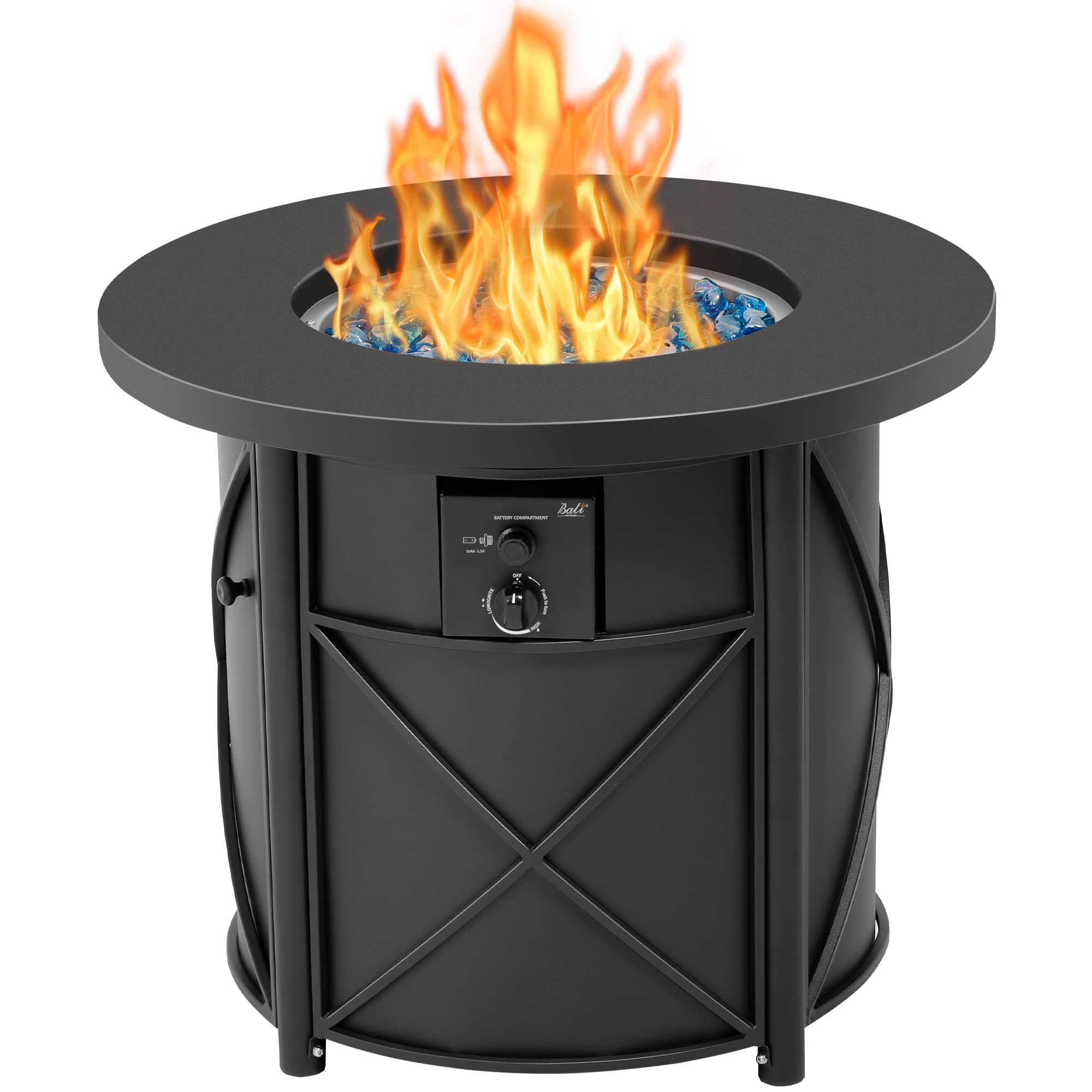 50000 BTU Propane Fire Pit Table 30 Inch Round Outdoor