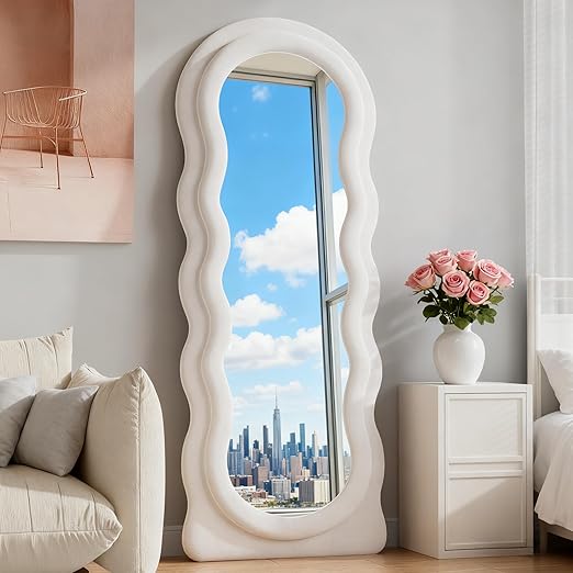 Irregular Wavy Full Length Floor Mirror 63x24
