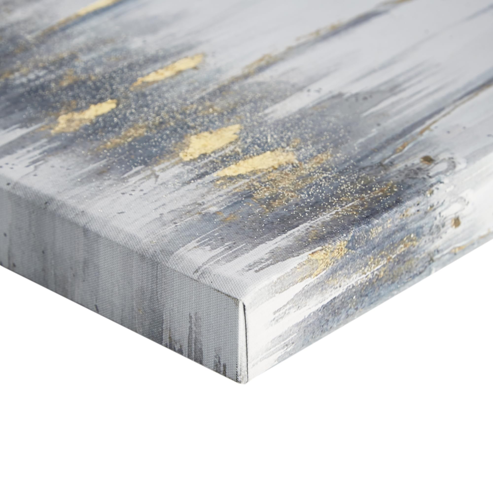 Blue Midst Forest Triptych Canvas Wall Art Set - 3 Piece Abstract Landscape