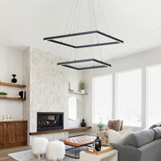 Modern LED Square Chandelier Dimmable Pendant Light