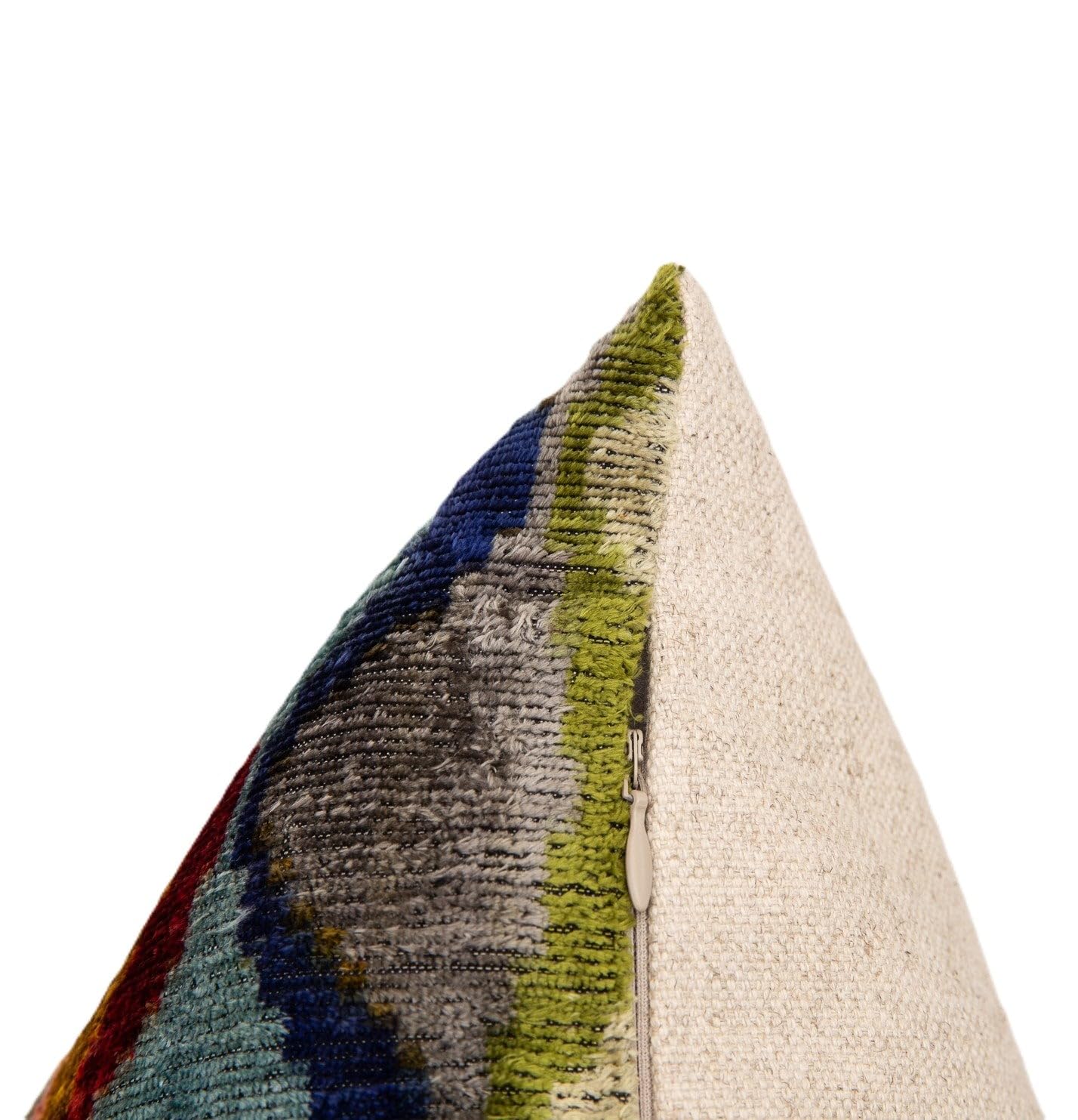 Handmade Velvet Throw Pillow 16x24 Inch with Down Feather Insert