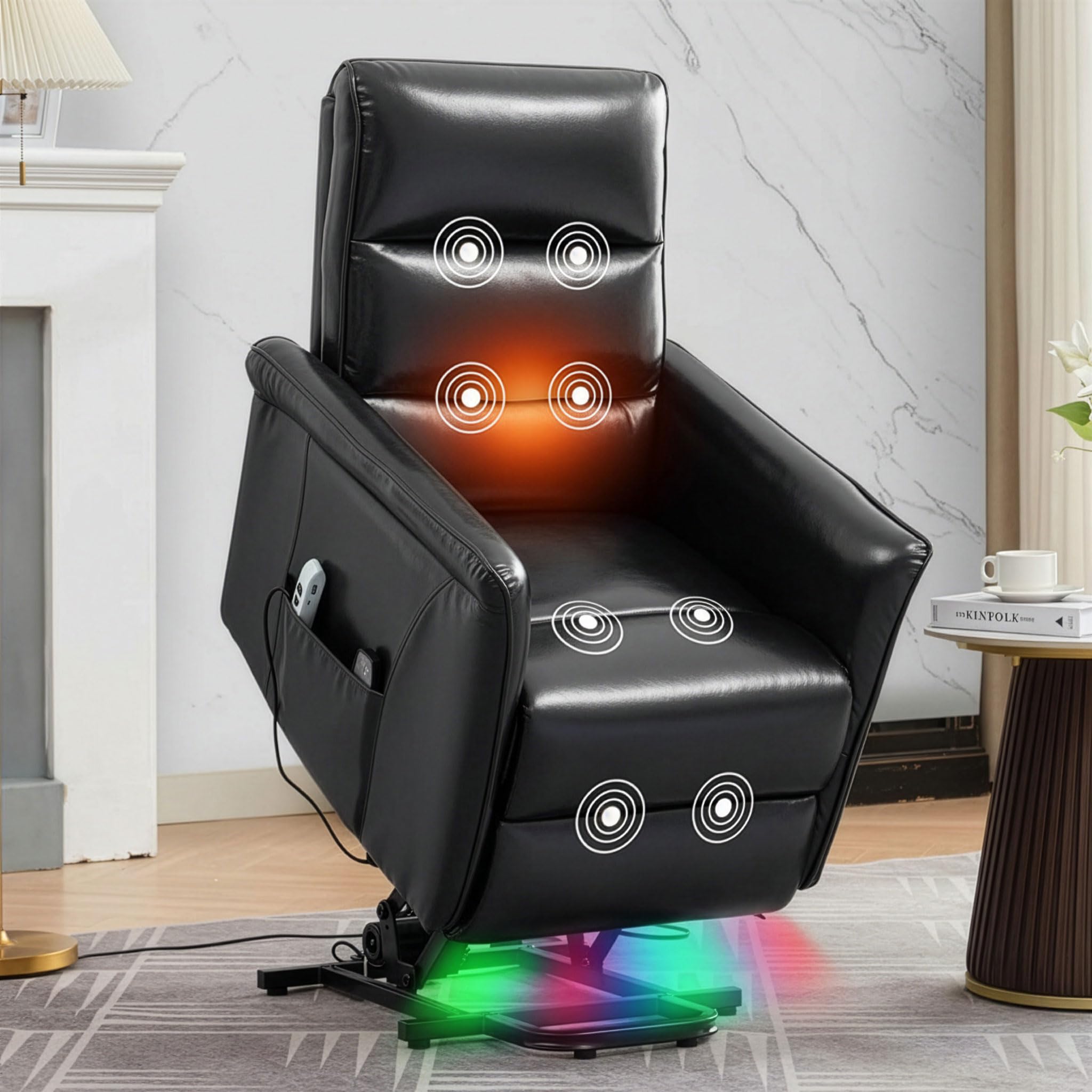 Power Lift Recliner with Massage and Lumbar Heat