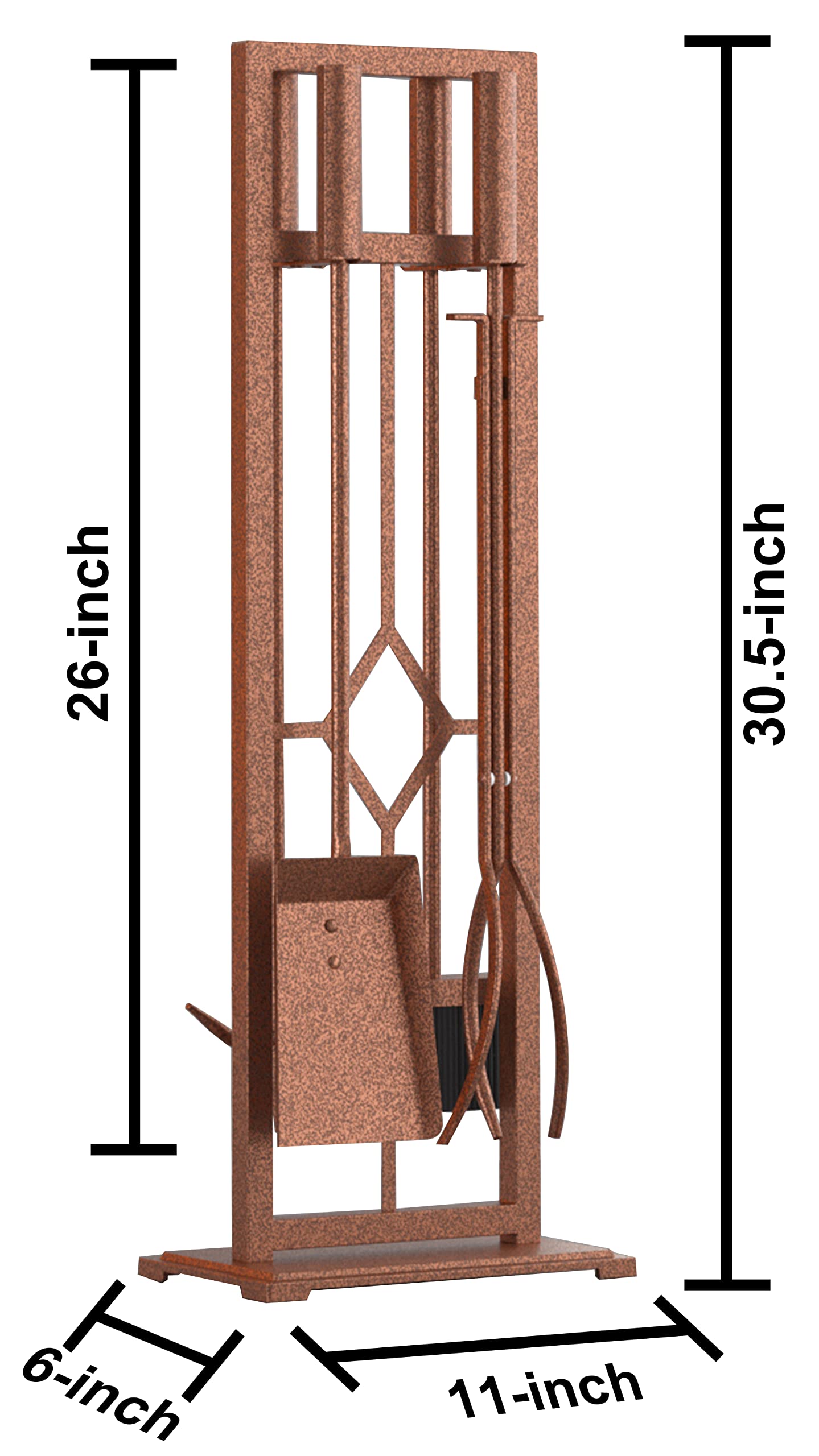 5-Piece Wrought Iron Fireplace Tool Set