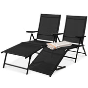 Adjustable Outdoor Patio Chaise Lounge Chairs Set of 2