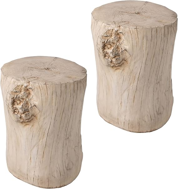 Concrete Stump Side Table Set of 2