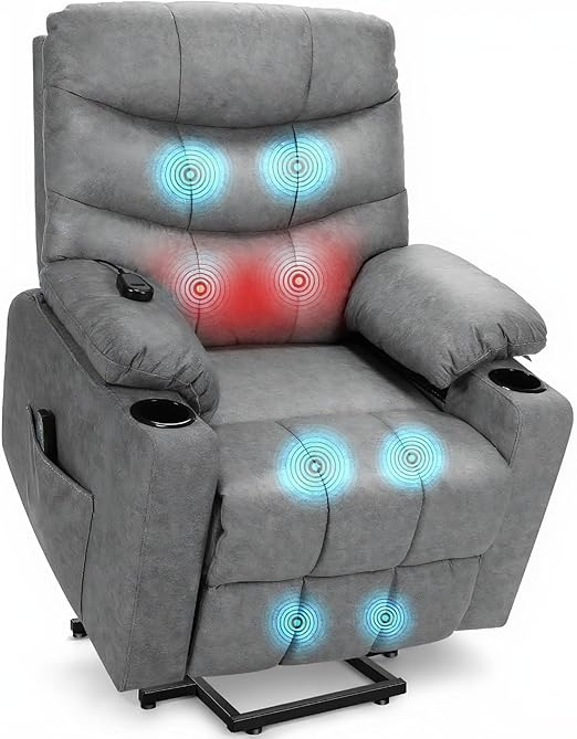Power Lift Recliner Chair with Massage and Heat