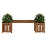 Outdoor Planter Bench with Storage