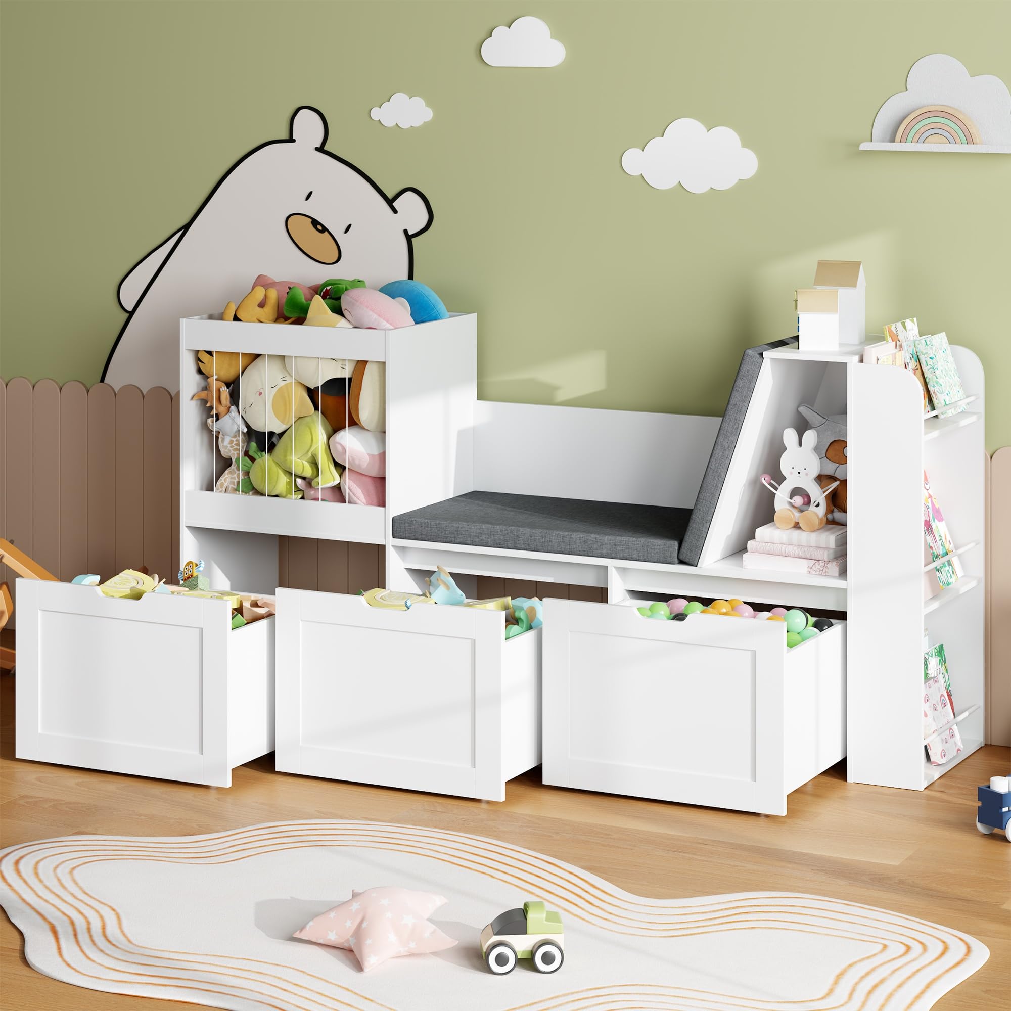 Kids Reading Nook with Storage