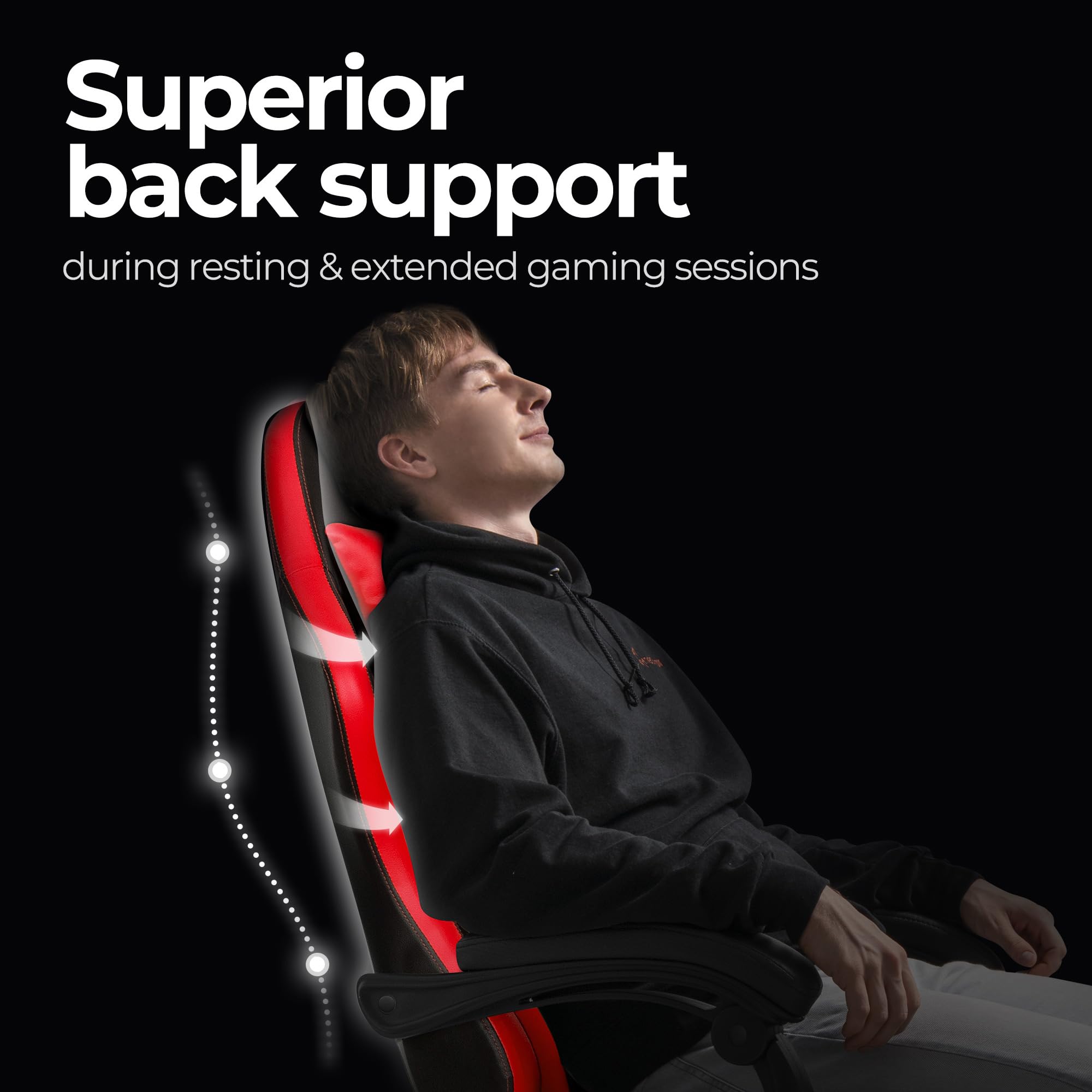 High Back Ergonomic Gaming Chair with Footrest