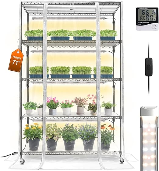 5-Tier Plant Stand with Grow Lights
