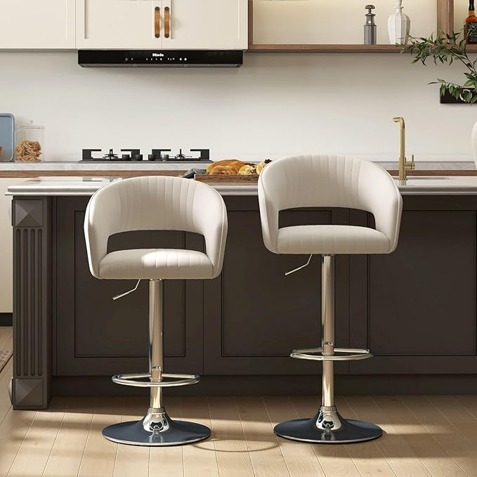 Adjustable Swivel Bar Stools Set of 2