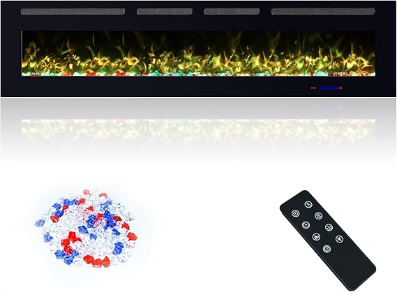 42 Inch Electric Fireplace Heater with Remote Control