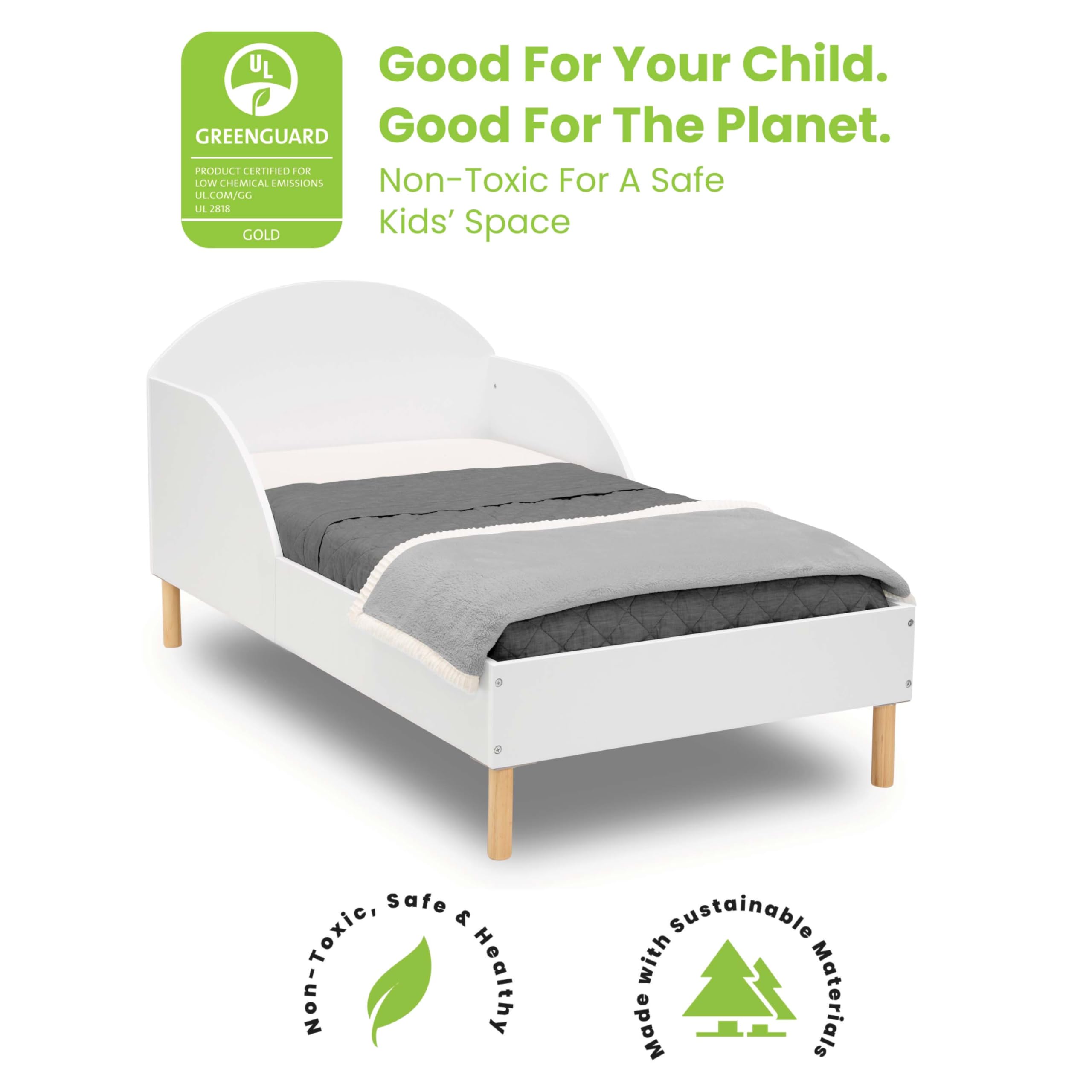 Reese Wood Toddler Bed with Guardrails