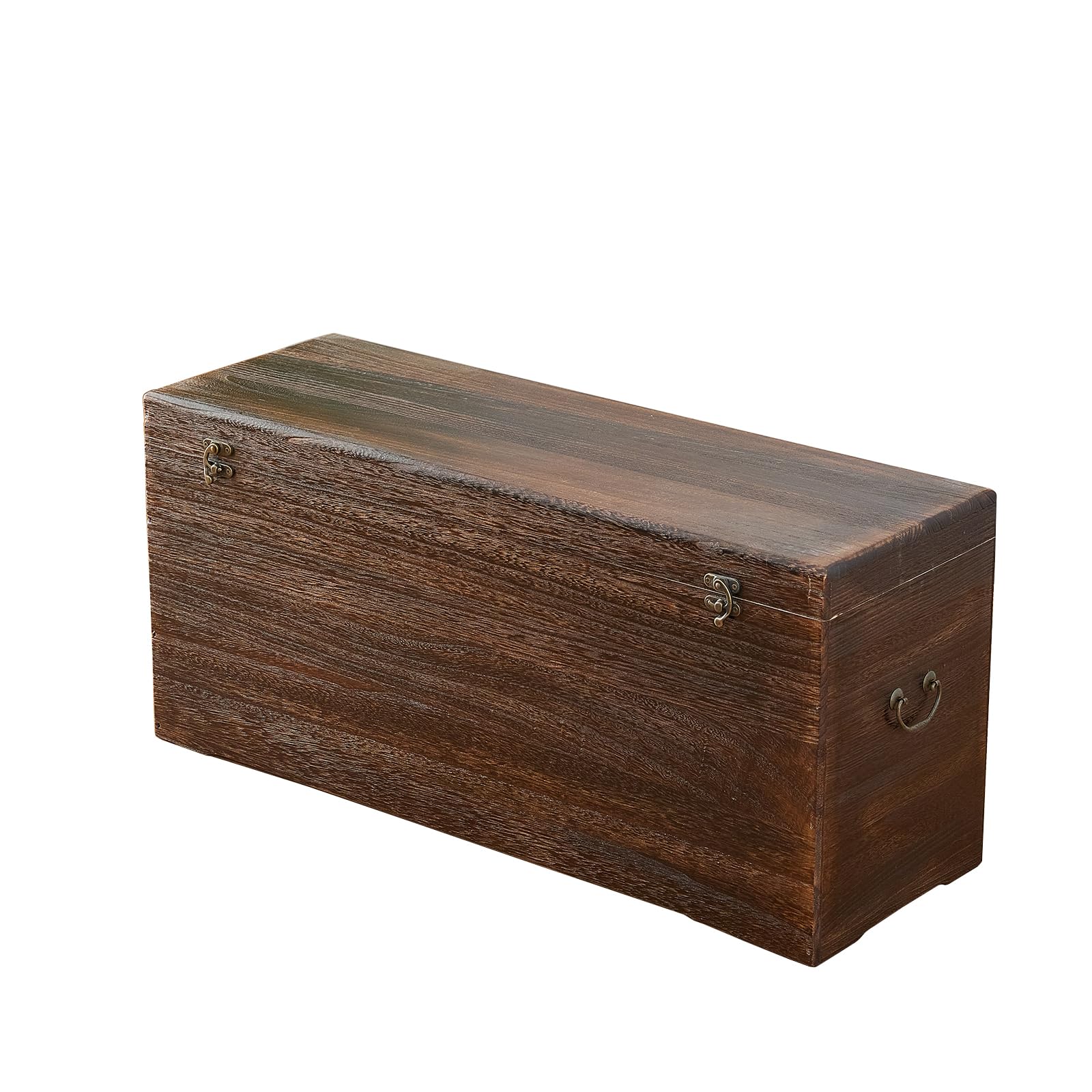 Wooden Storage Chest Rustic Trunk
