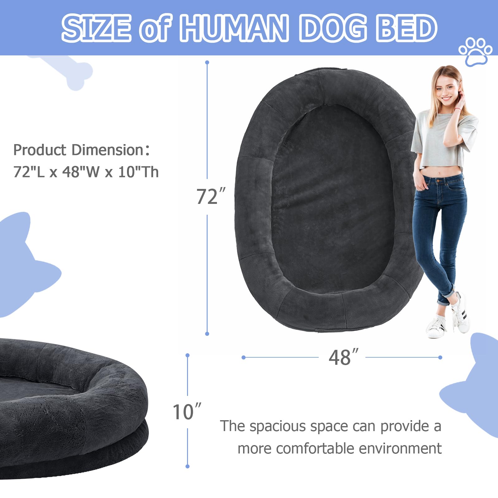 Human Dog Bed Cloud Bed for Humans and Dogs