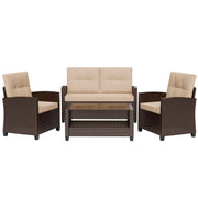 4 Piece Patio Conversation Set with Coffee Table