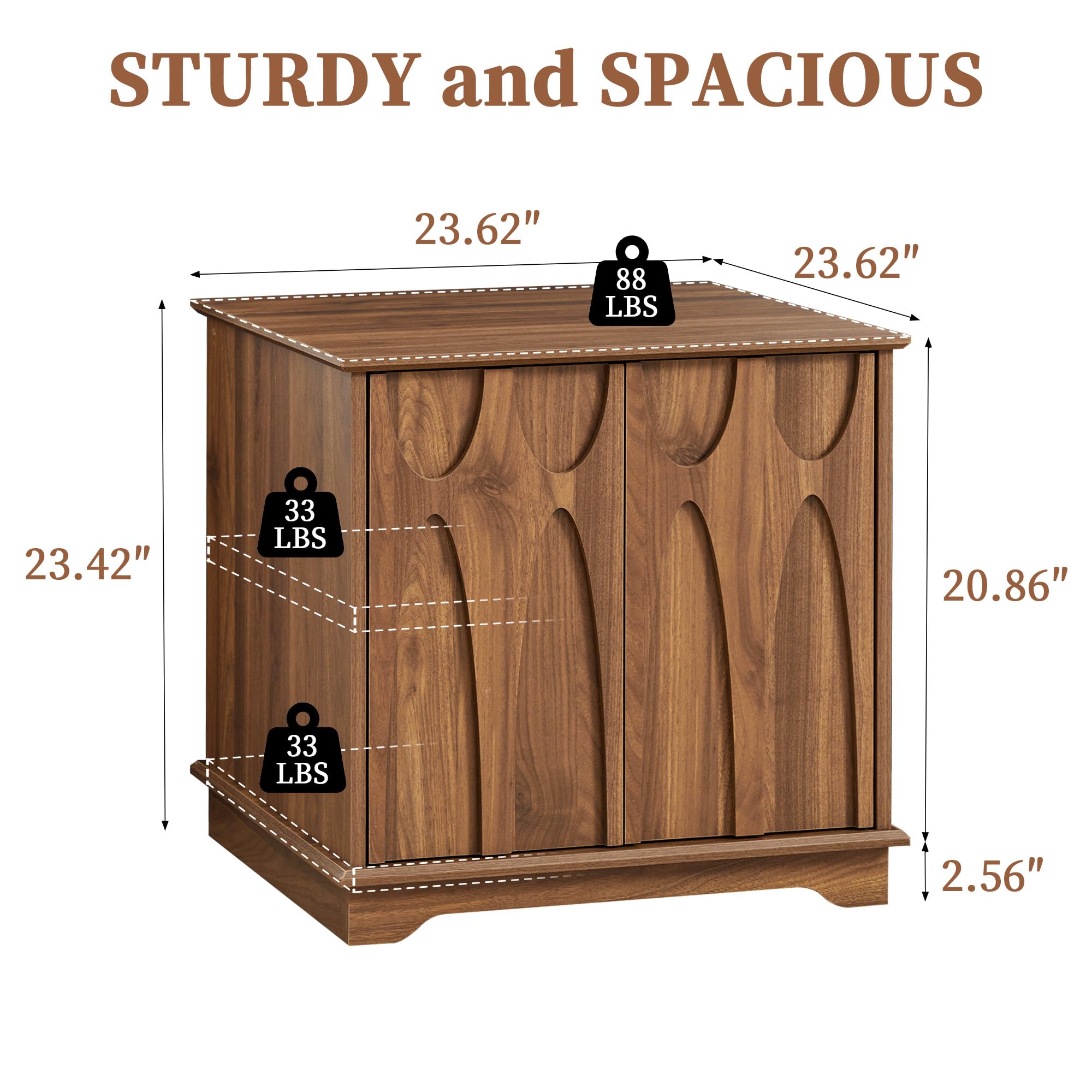 Square End Table with Storage