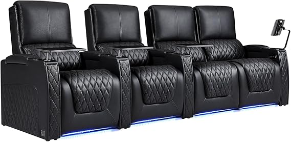 Zero Gravity Home Theater Recliner Sofa Row of 3