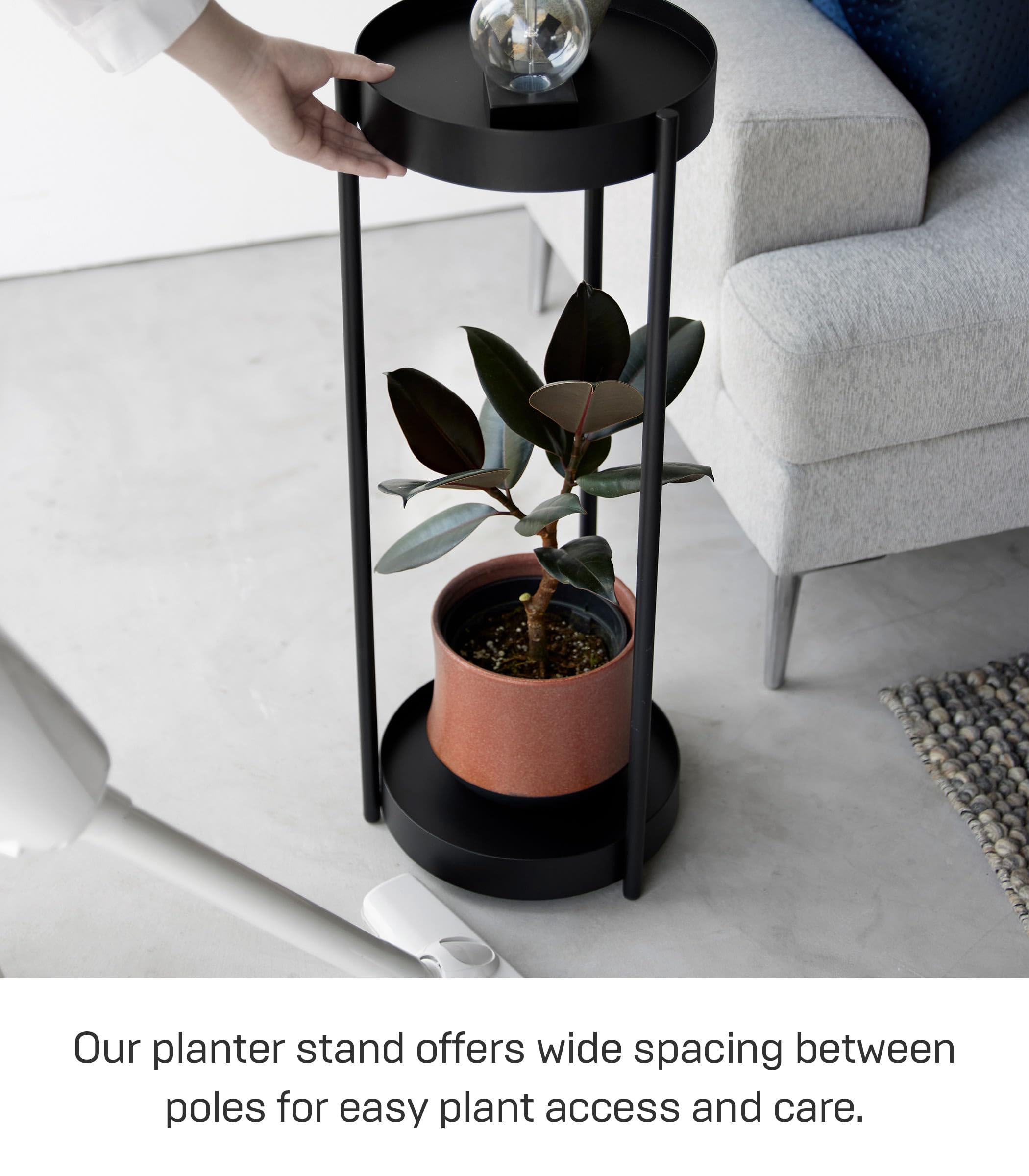 2-Tier Rolling Planter Stand with Casters