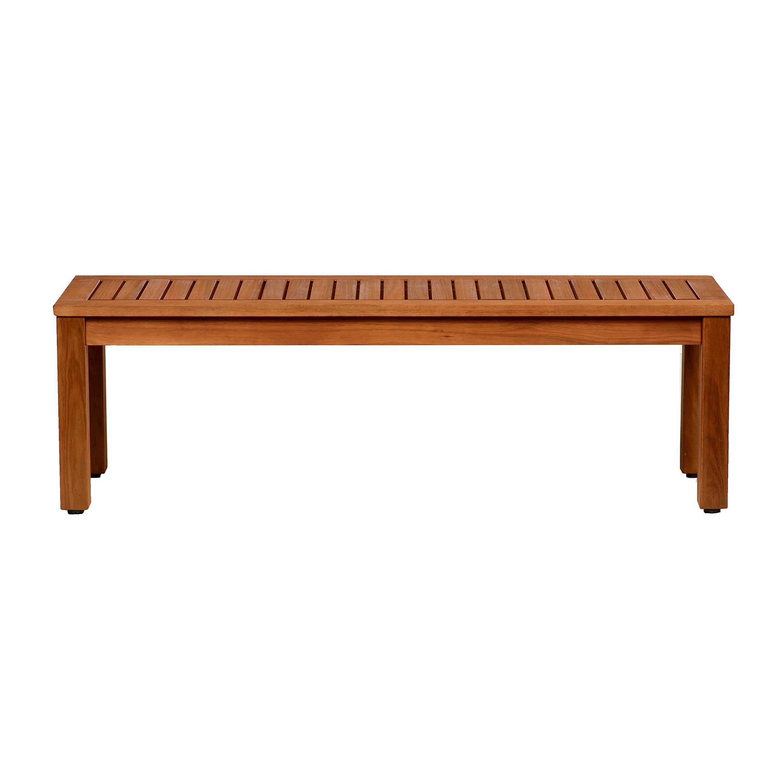 Eucalyptus Wood Backless Outdoor Bench