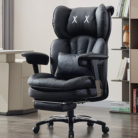 Big and Tall Office Chair with Footrest