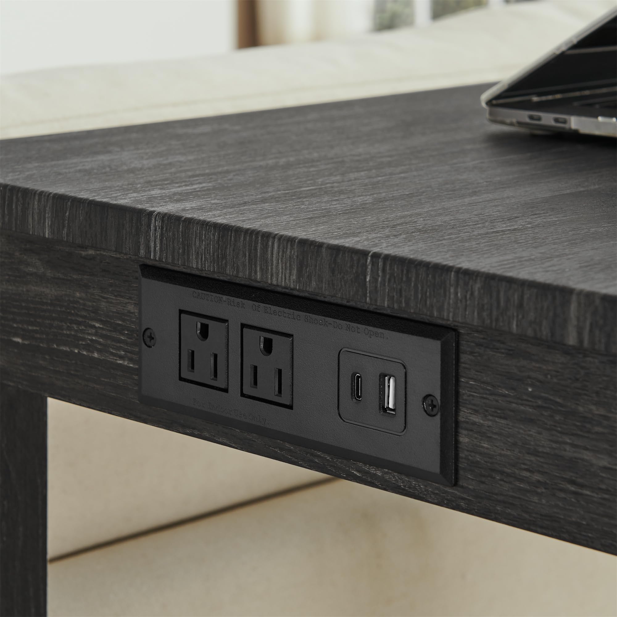 Counter Height Bar Table Set with Power Outlet