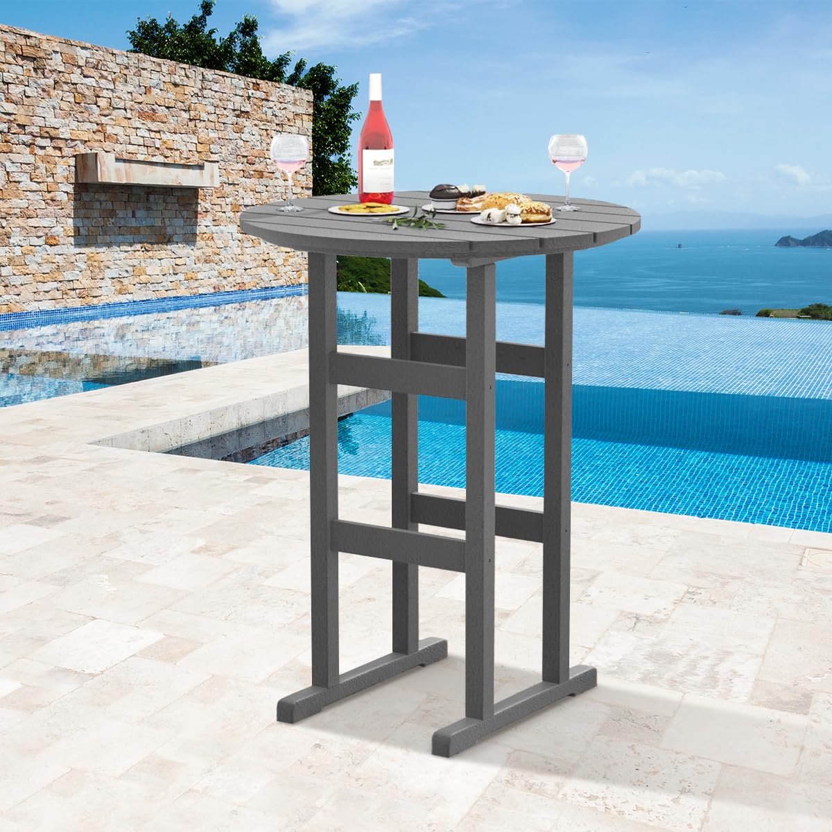 Adirondack Round Bar Table 39 Inch Height