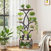 8-Tiered Plant Stand with Grow Lights and Storage Drawer