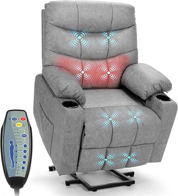 Electric Power Lift Recliner Chair with Heat and Massage