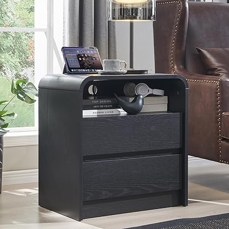 Modern Nightstand with Charging Station