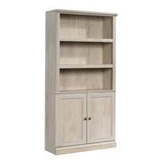 5-Shelf Storage Bookcase with Doors - Chalked Chestnut