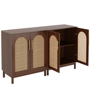 Rattan Sideboard Buffet Cabinet Set of 2