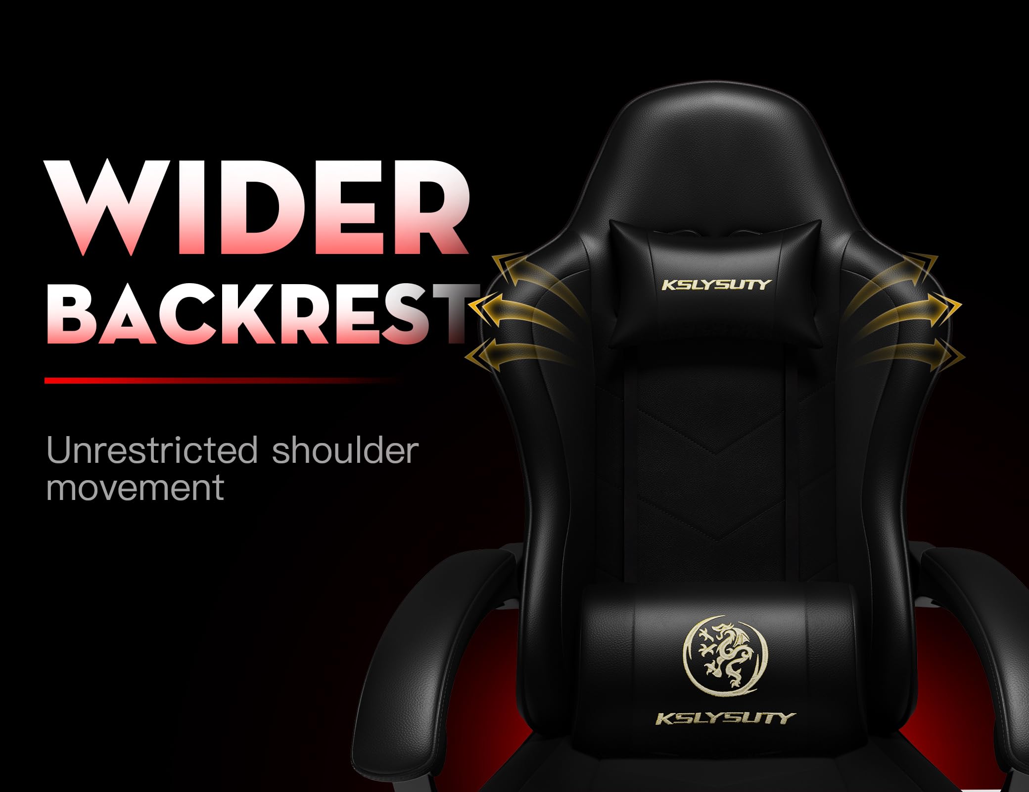 Gaming Chair with Footrest and Lumbar Support