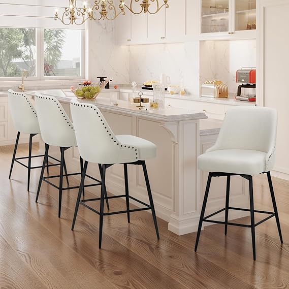 Counter Height Swivel Bar Stools Set of 4